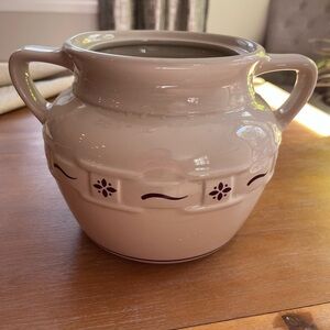 Longaberger Bean pot heritage traditions, burgundy no lid
